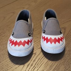 Gray Shark Toddler Boys Shoes